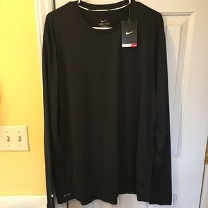 Nike dri-fit long sleeve black shirt